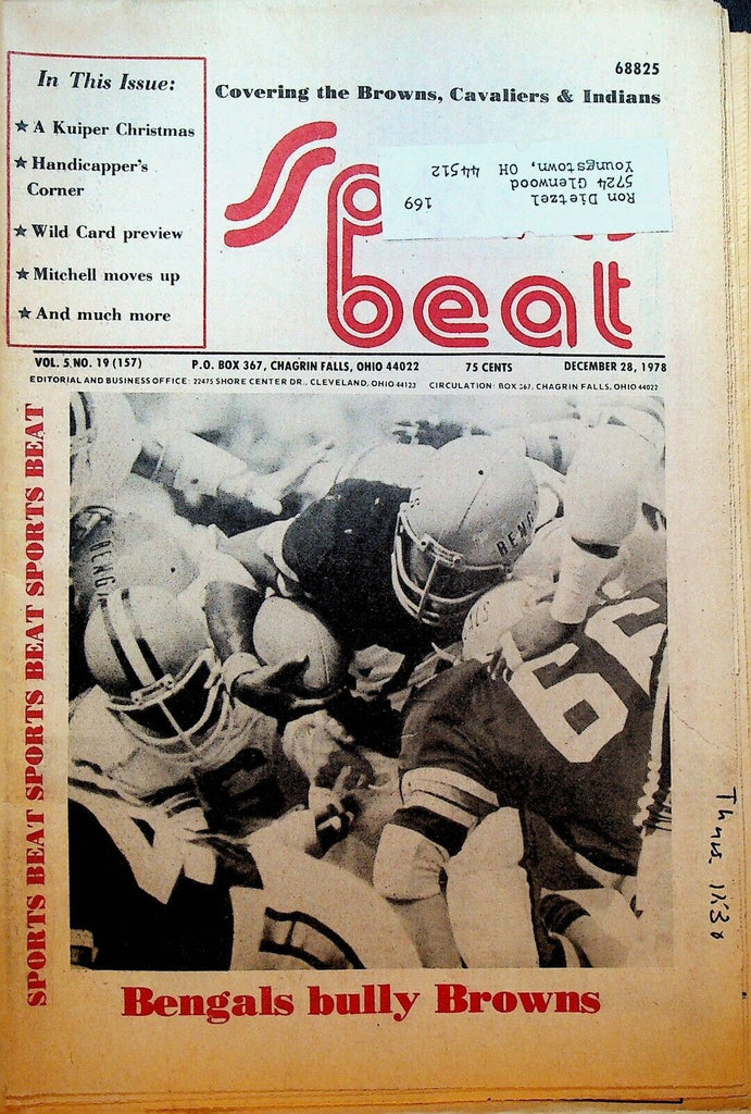 Sports Beat Magazine December 28 1978 Duane Kuiper Mike Mitchell