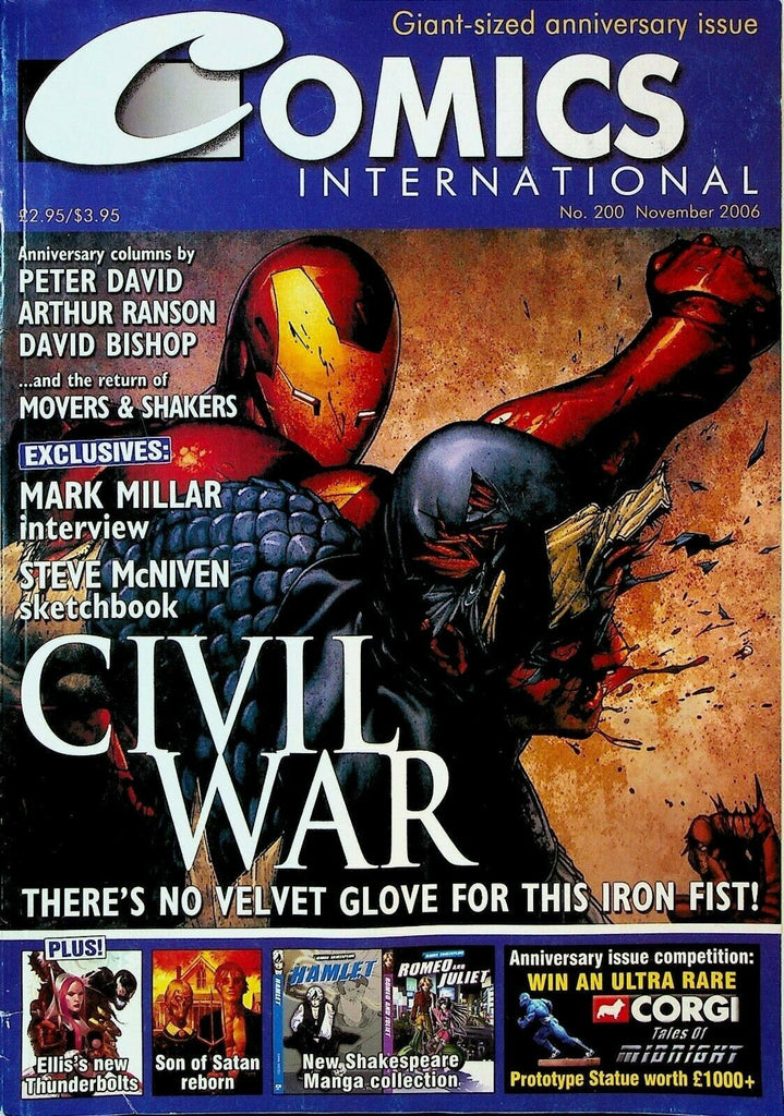 Comics International #200 November 2006 Peter David Mark Millar Marvel Civil War