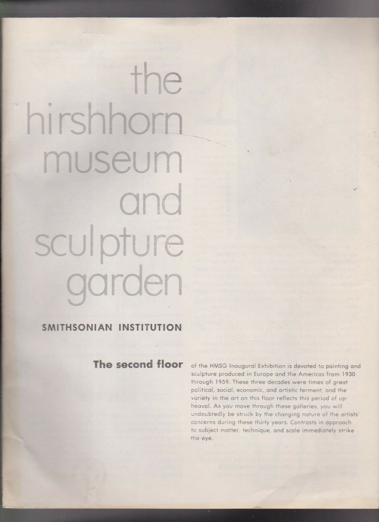 Smithsonian Museum 1970s Hirshhorn Museum & Sculpture Garden 1970s Booklets