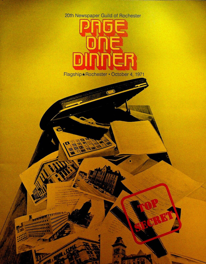 Newspaper Guild of Rochester NY Page One Dinner Program 1971 Jack Garner
