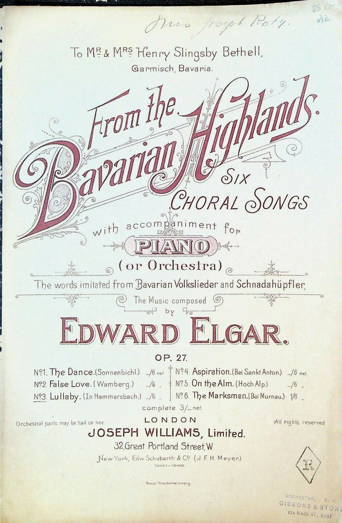 From the Bavarian Highlands Edward Elgar Lullaby