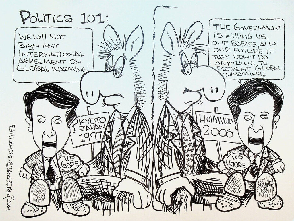 Bill Landis Original Cartoon Art The Villages Daily Sun 2006 Al Gore