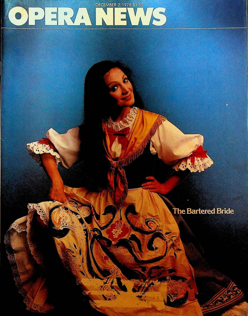 Opera News Magazine December 2 1978 Teresa Stratas Karel Sabina Josef Svoboda