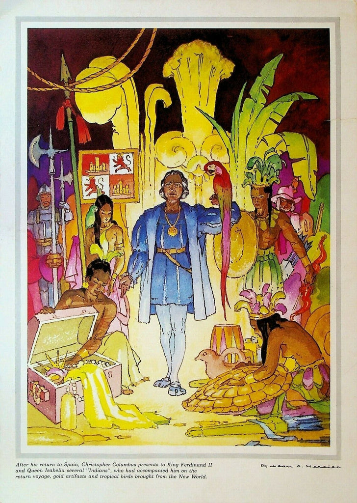 Christopher Columbus Jean Mercier Home Lines Menu SS Doric January 30 1976