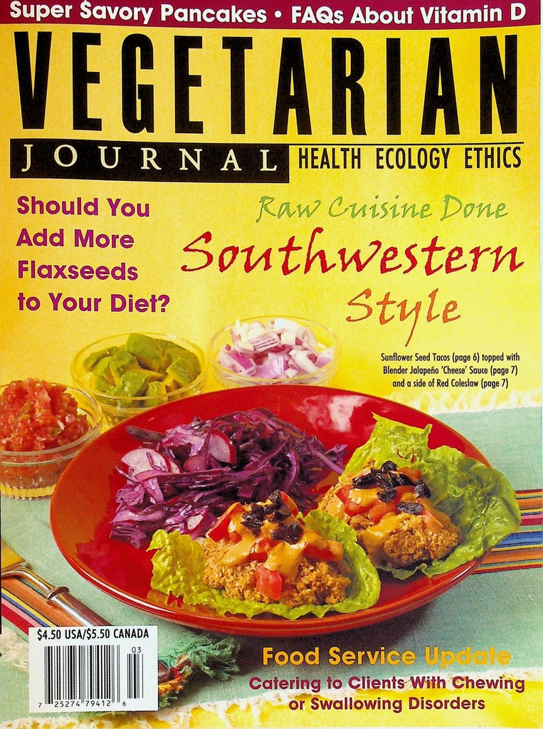 Vegetarian Journal Vol XXVI1I #2 2009 Southwestern Style Pancakes
