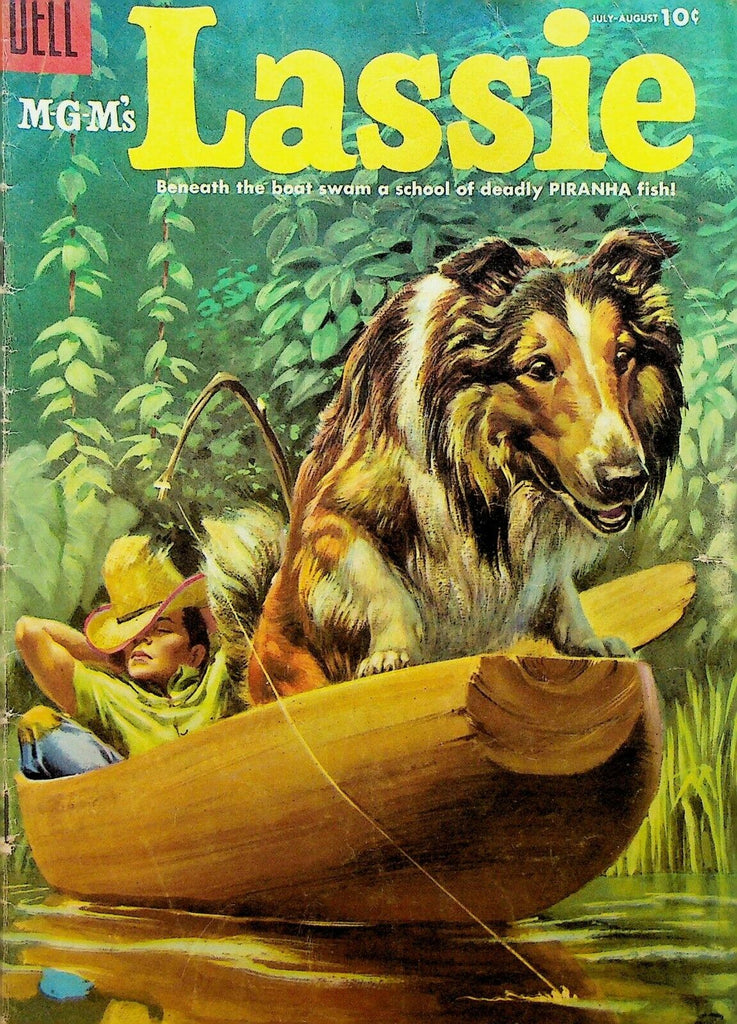 Lassie 23 Dell Comics 1955 Fishing Canoe
