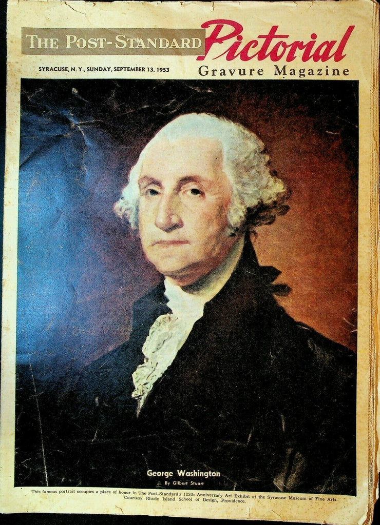 Post Standard Pictorial Gravure September 13 1953 Baseball George Washington
