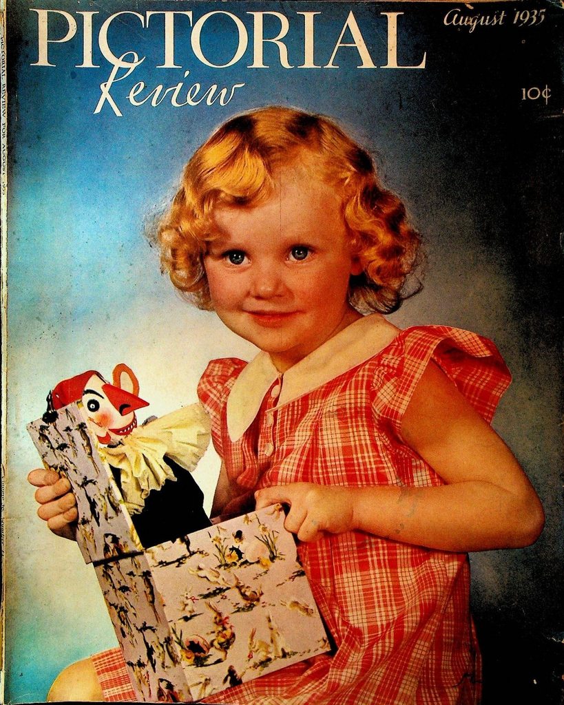 Pictorial Review August 1935 Jack in the Box Shirley Temple Faith Baldwin Polio