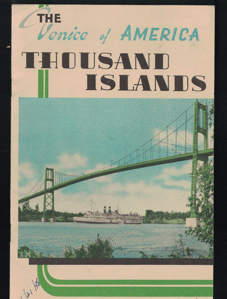The Venice of America Thousand Islands New York Booklet 1948