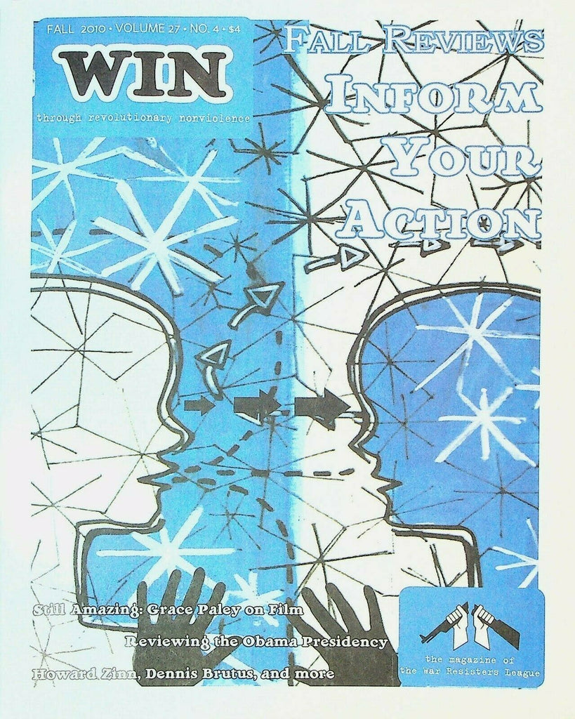 Win Magazine Fall 2010 Grace Paley Dennis Brutus Ryan Harvey Barack Obama