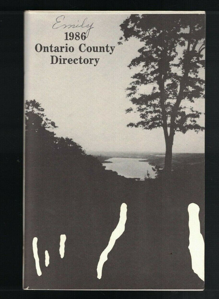 Ontario County Directory New York 1986 Keystone of Finger Lakes Region