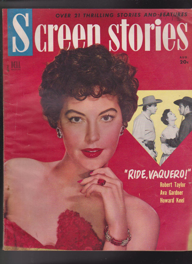 Screen Stories August 1953 Ava Gardner Lana Turner Kirk Douglas Gary Cooper