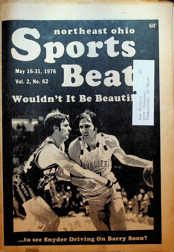 Northeast Ohio Sports Beat Magazine May 16 1976 Cleveland Cavaliers