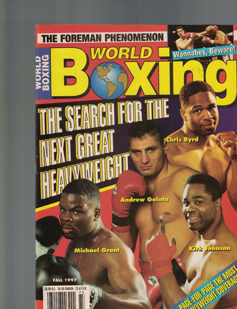 World Boxing Magazine Fall 1997 Andrew Golota George Foreman Michael Grant