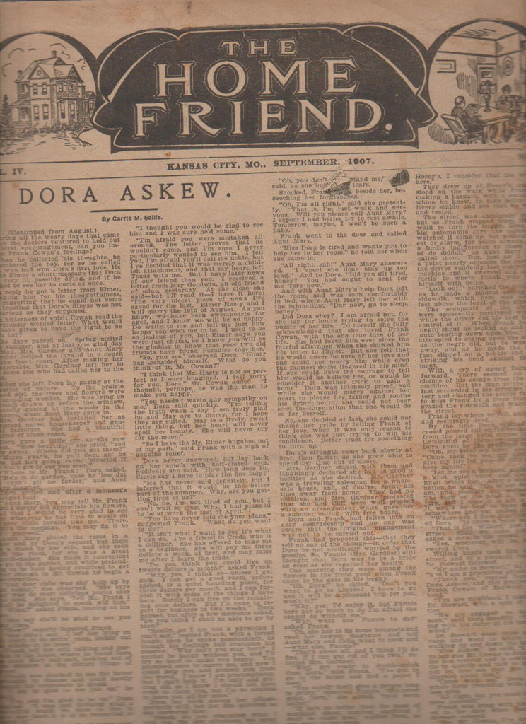 Home Friend Magazine September 1907 Carrie M Sollie Fashion