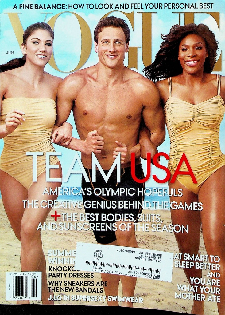 Vogue Magazine June 2012 Ryan Lochte Serena Williams Hope Solo Usain Bolt