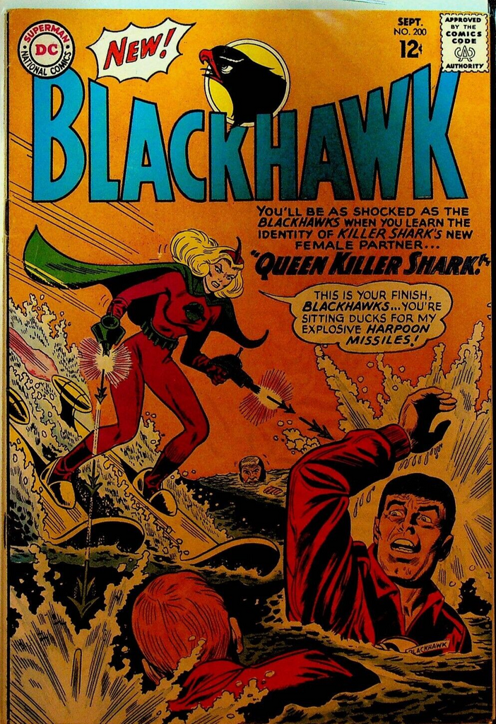 Blackhawk 200 DC Comics 1964 Queen Killer Shark