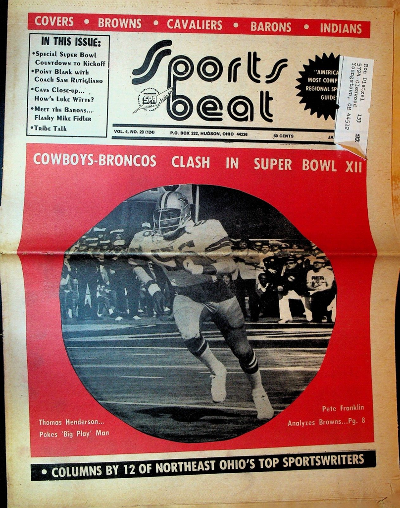 Sports Beat Magazine January 8 1978 Dallas Cowboys Denver Broncos Super Bowl