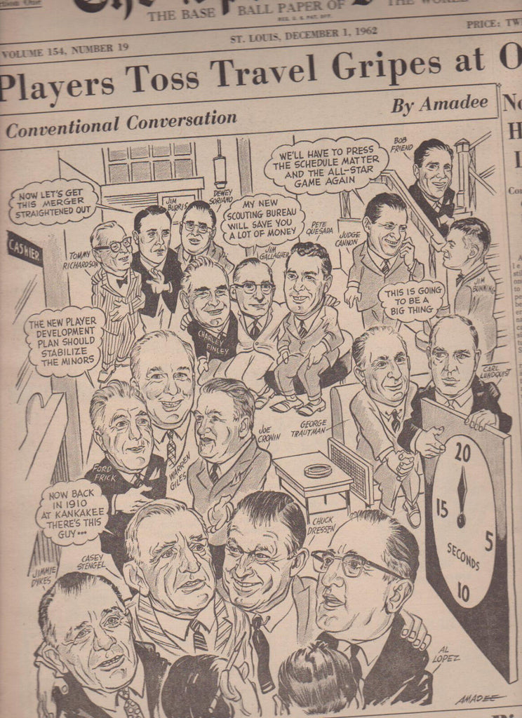 The Sporting News TSN Owners Players Convention MLB December 1 1962