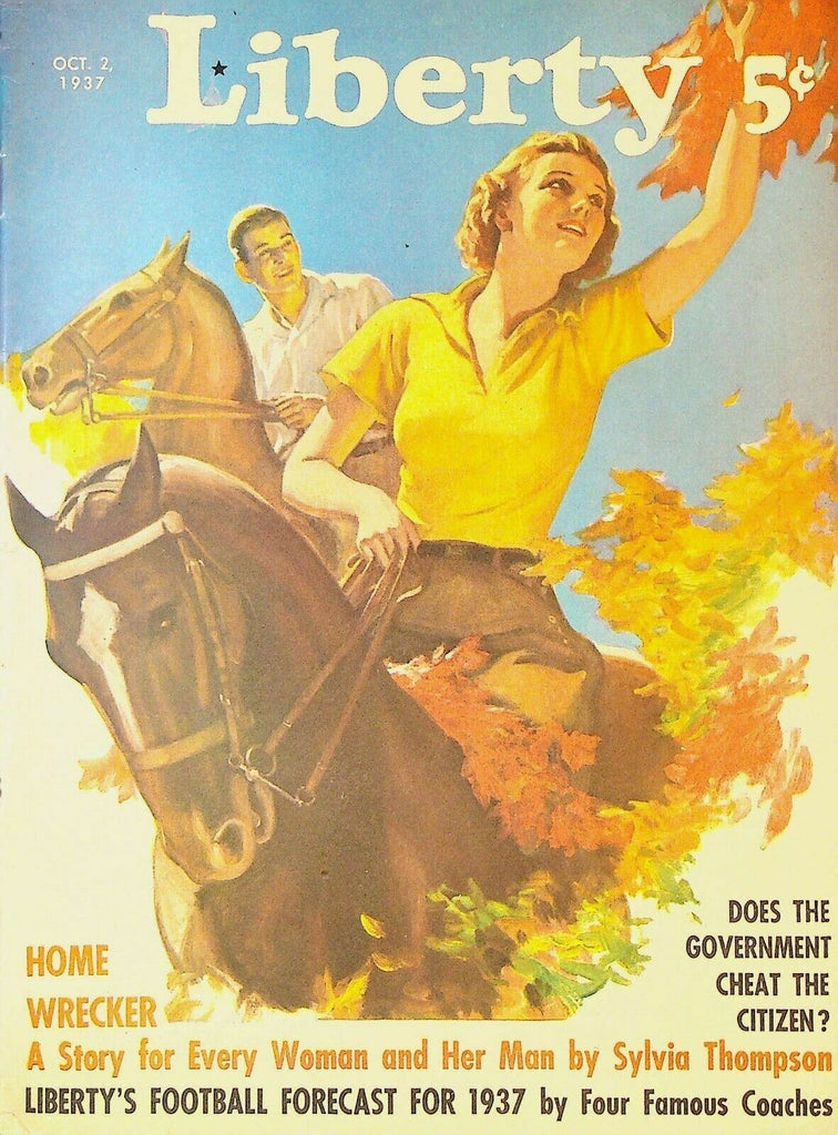 Liberty Magazine October 2 1937 China Madame Chiang Kai-shek Max Brand Football