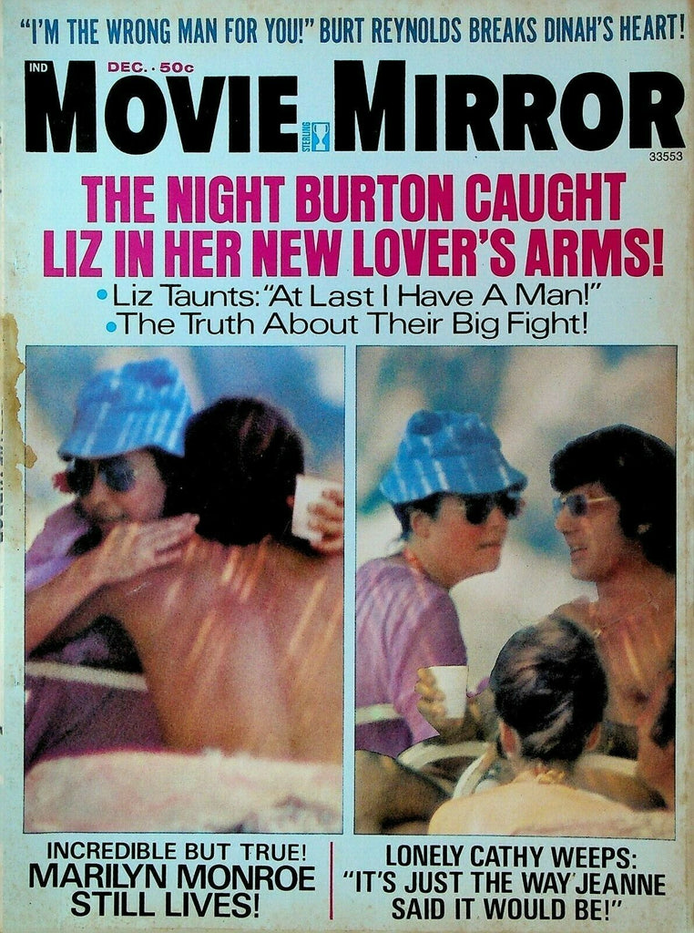 Movie Mirror Magazine December 1973 Marilyn Monroe Burt Reynolds Liz Taylor