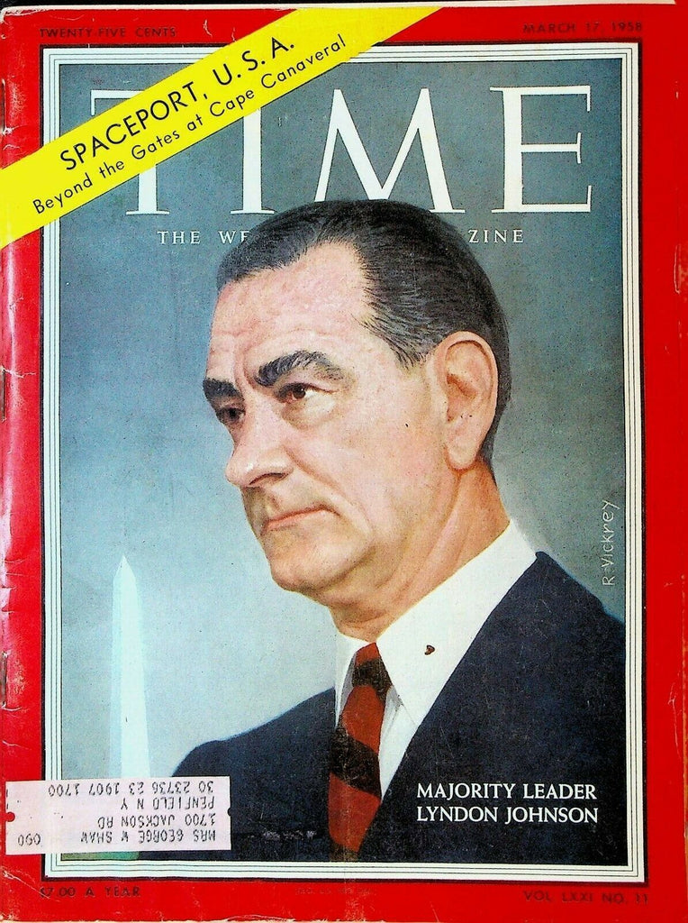 Time Magazine March 17 1958 LBJ Leonard Bernstein Silky Sullivan George Yardley