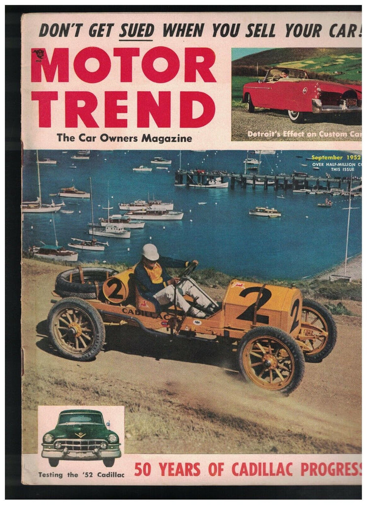 Motor Trend Magazine September 1952 Cadillac Nash Rambler Torrey Pines