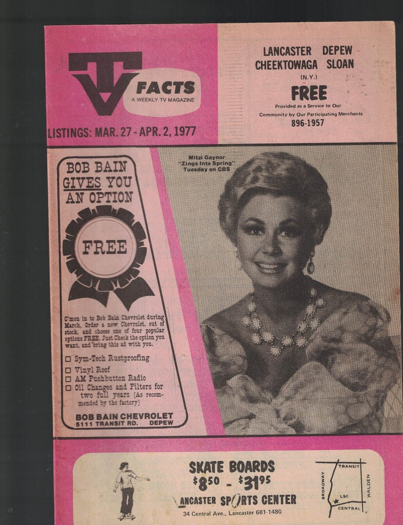 TV Facts Magazine March 27 1977 Mitzi Gaynor Zings Into Spring