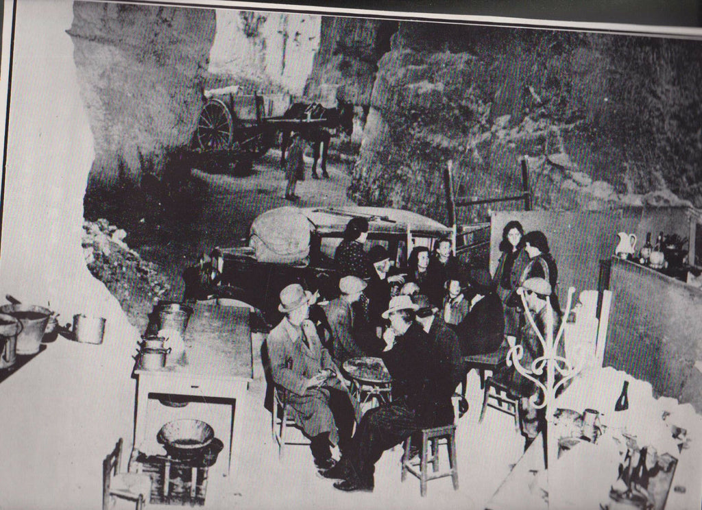 Italian Family Living in Cave Anzio Nettuno WWII Dispatch Photo News Service
