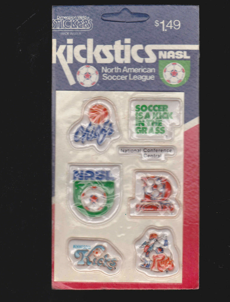NASL North American Soccer League Kickstics New on Card Kicks Tornado Chiefs