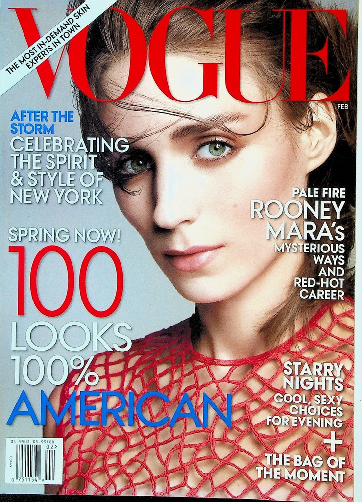 Vogue Magazine February 2013 Rooney Mara Allison Williams Cecily Brown