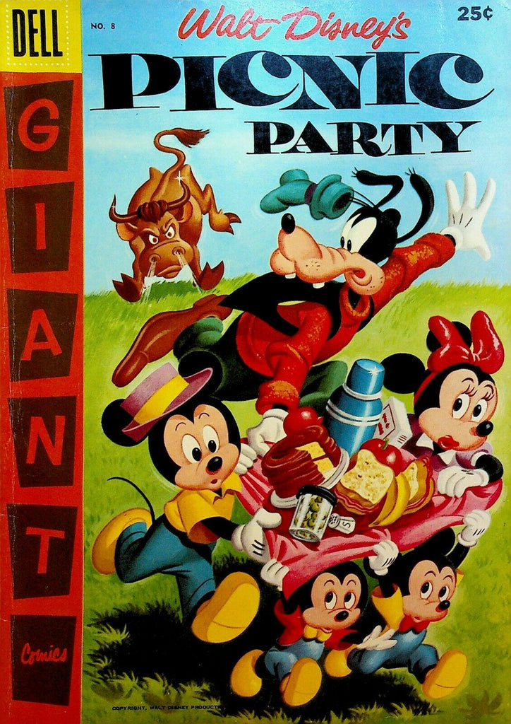 Walt Disney's Picnic Party 8 Dell Giants 1957 Mickey Mouse Goofy Minnie Mouse