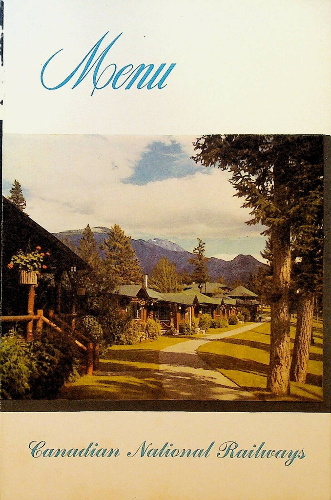 Canadian National Railways Lunch Menu September 12 1949 Jasper Park Lodge