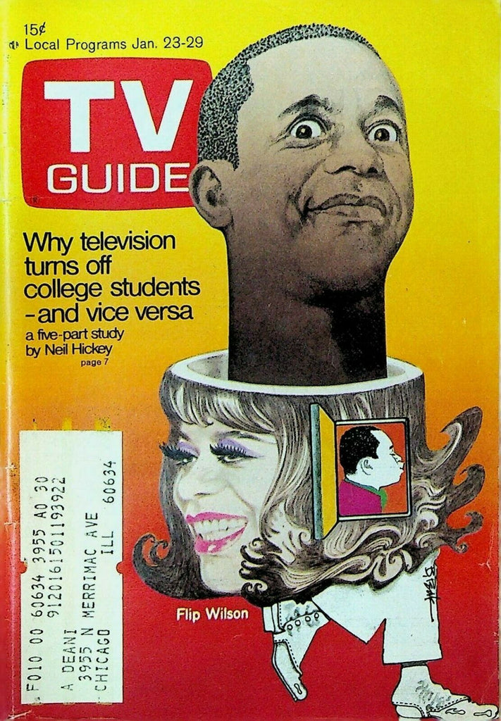 TV Guide January 23 1971 Flip Wilson Dark Shadows Pete Maravich