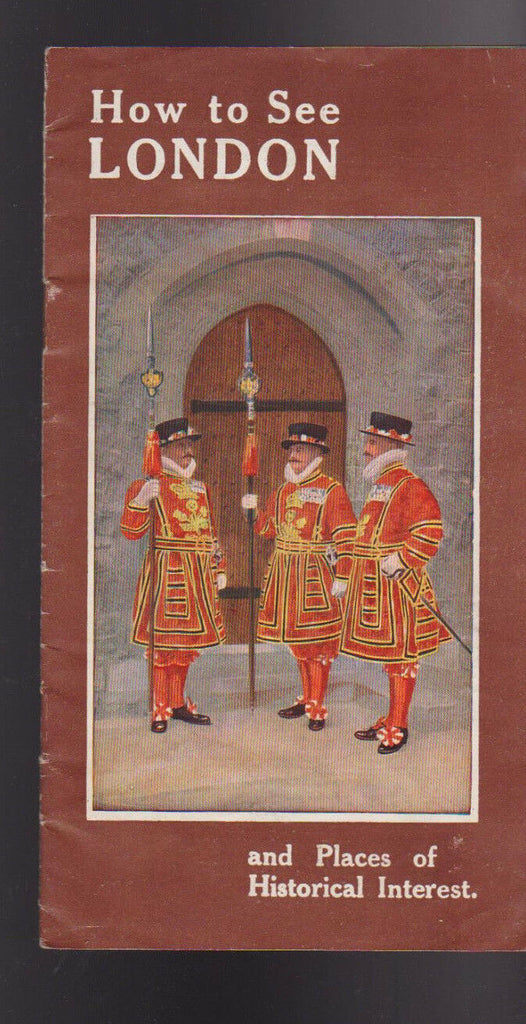 How to See London England & Places of Historical Interest 1930 Booklet