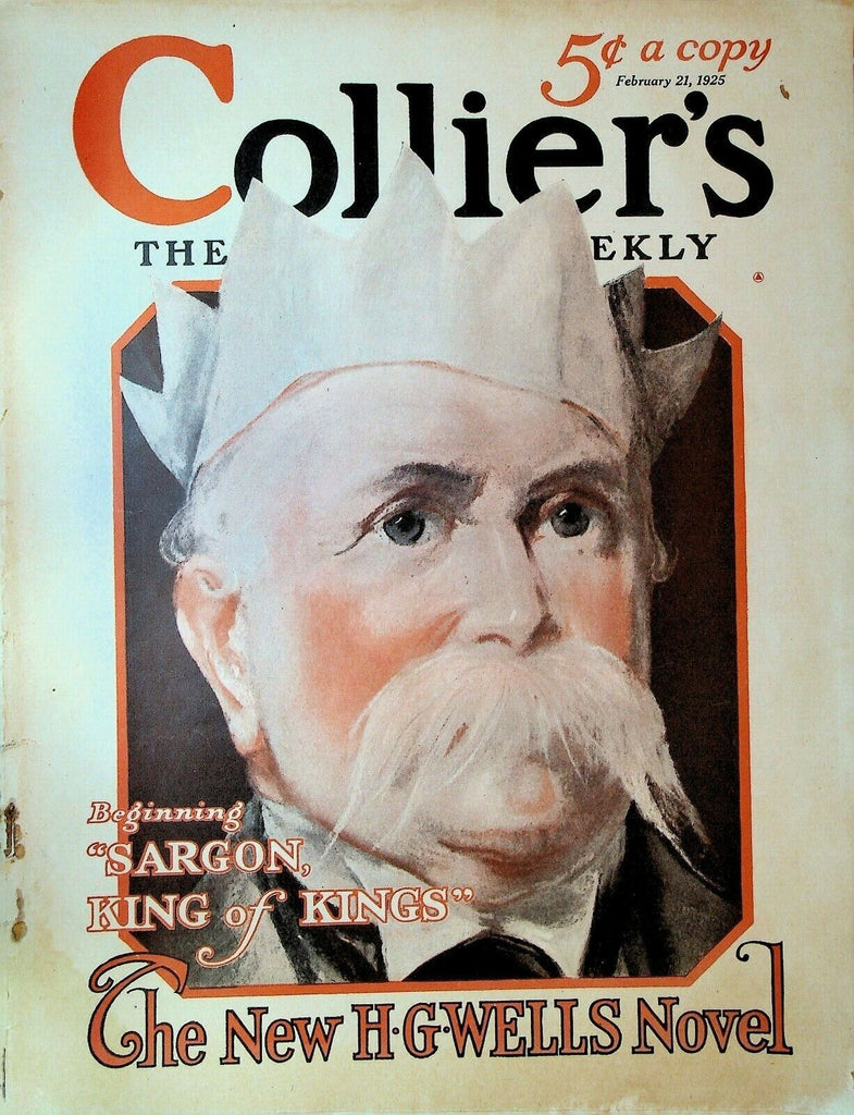 Collier's Magazine February 21 1925 HG Wells Sargon King of Kings Women Sports