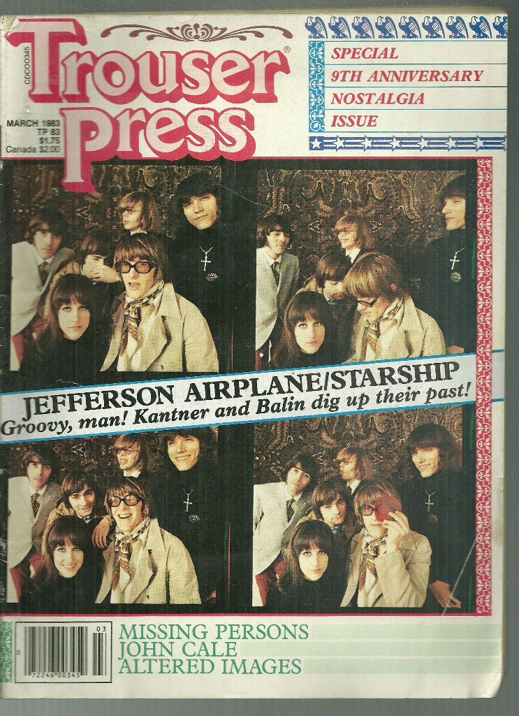Trouser Press #83 March 1983 Jefferson Airplane Missing Persons John Cale