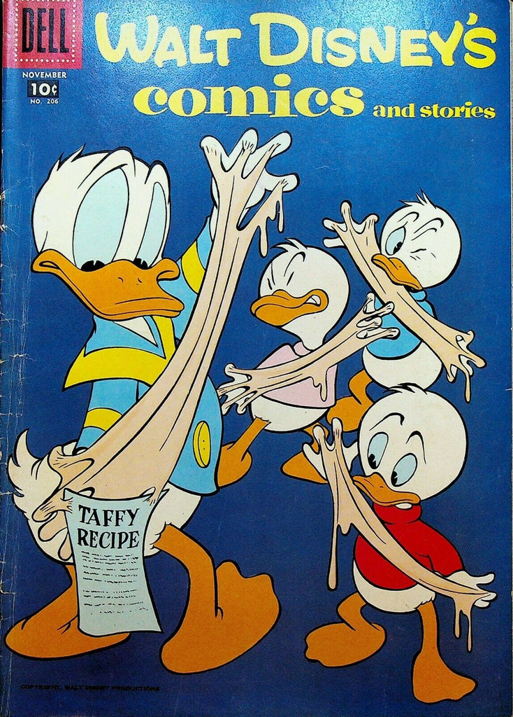 Walt Disney's Comics & Stories 206 Dell Comics 1957 Donald Duck Taffy