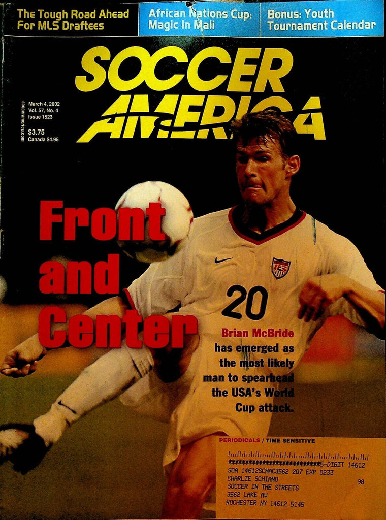 Soccer America Magazine March 4 2002 Brian McBride Ronaldo