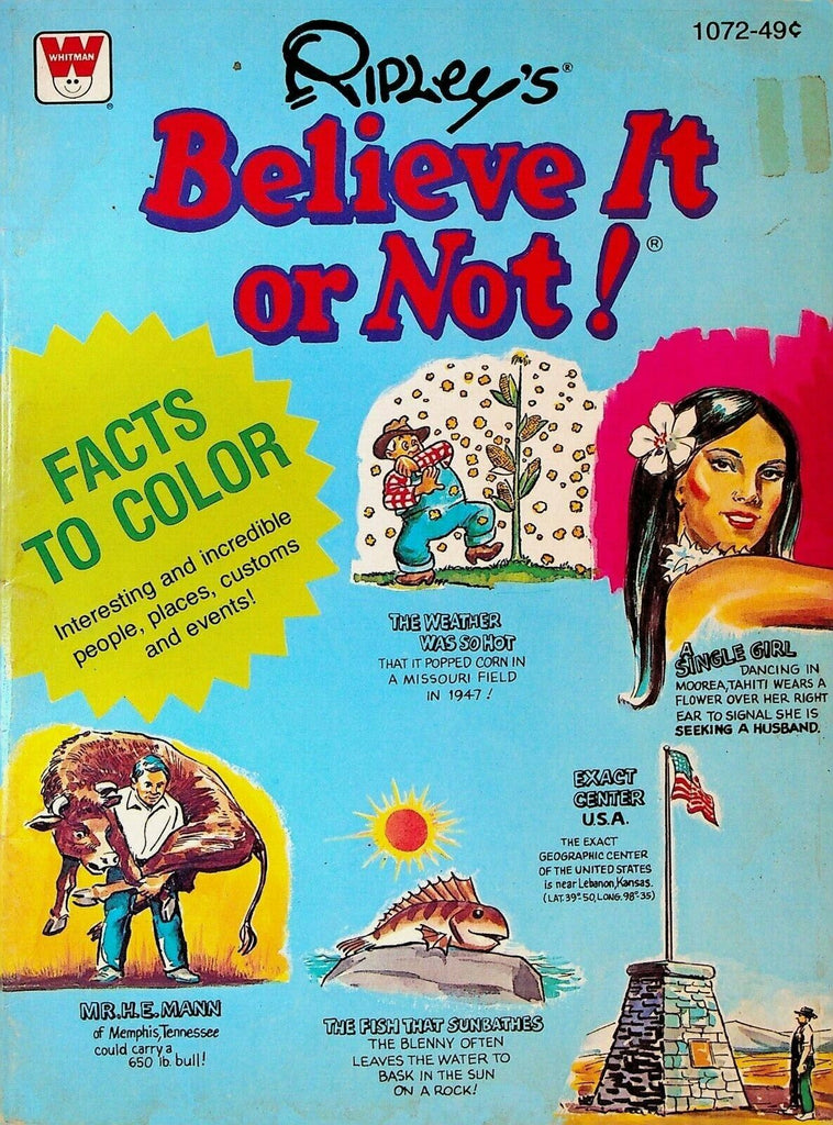 Ripley's Believe It or Not! Whitman Coloring Book Facts to Color 1979 #1072