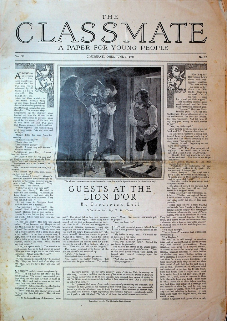 Classmate Magazine June 3 1933 Frederick Hall F Boone Dundee