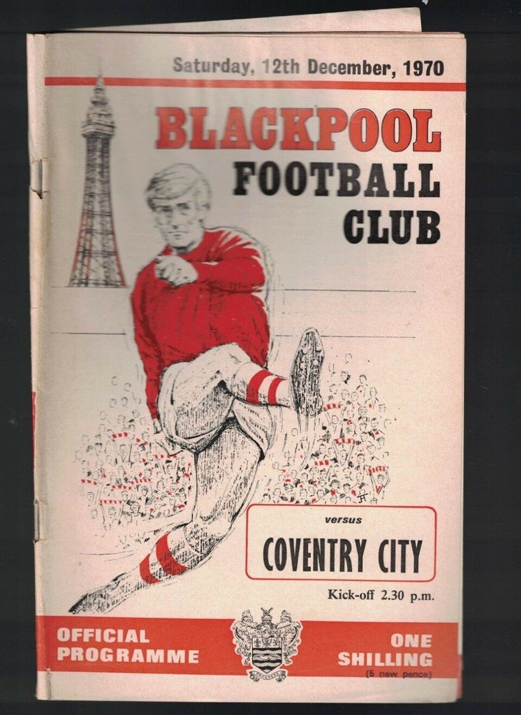 Blackpool Football Club v Coventry City Official Programme- December 12 1970