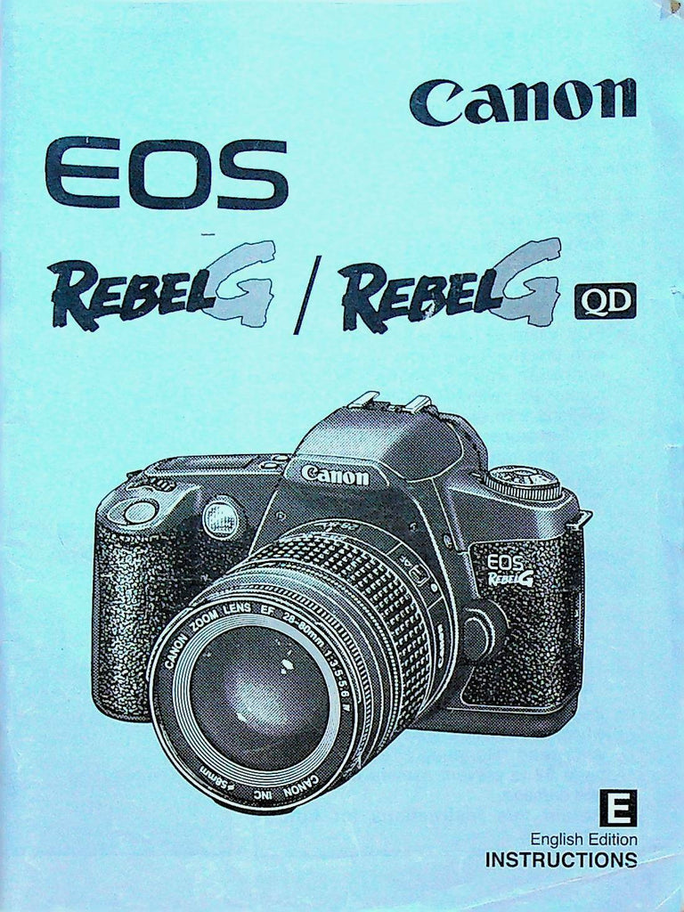 Canon EOS Rebel G Rebel G QD Instruction Manual 1996