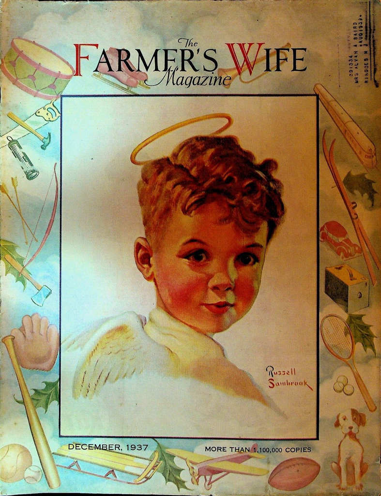 Farmer's Wife Magazine December 1937 Russell Sambrook Mrs EE Griscom Bird Lady