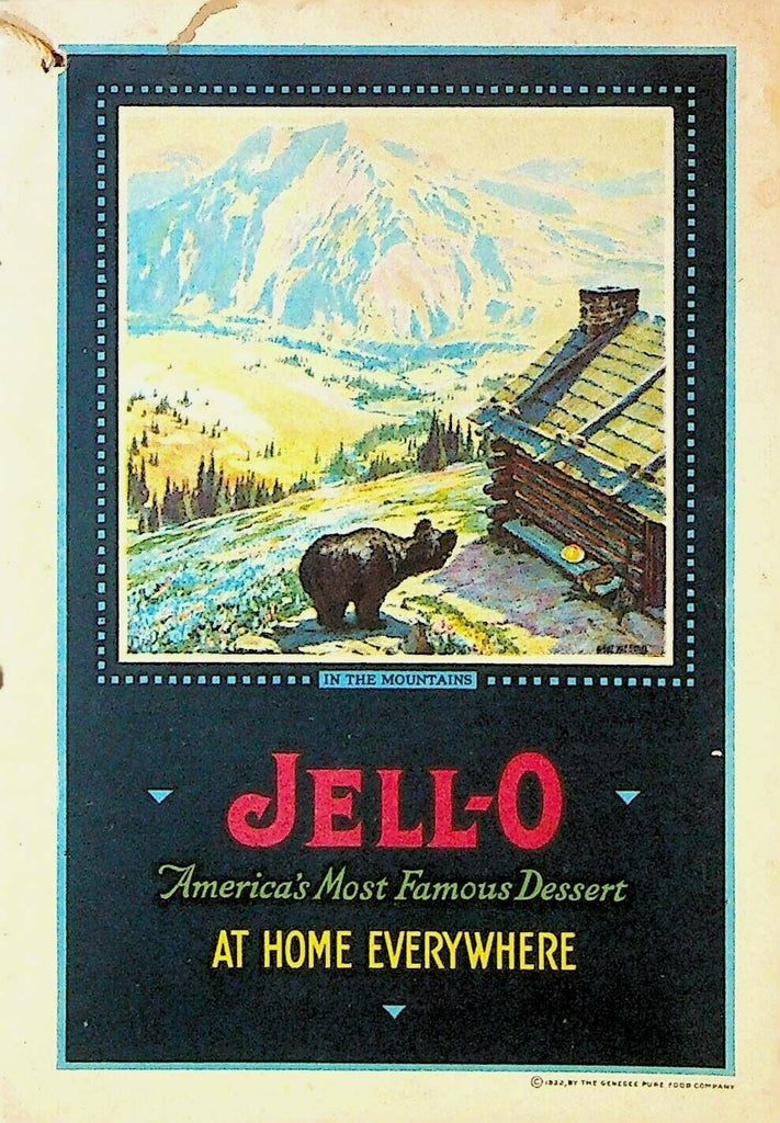 Jell-O At Home Everywhere Booklet 1922 Recipes Ice Cream Powder