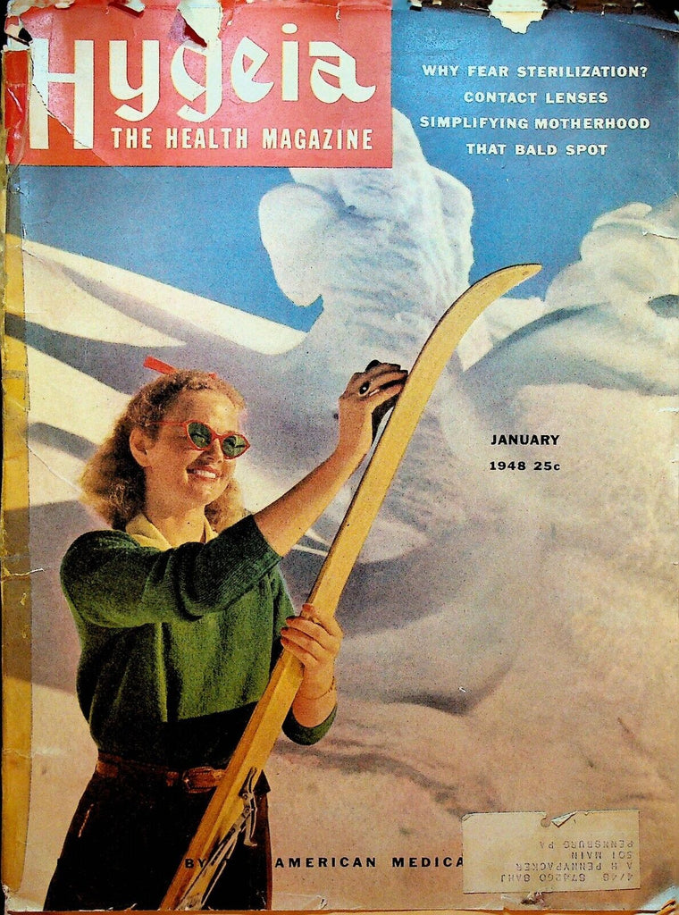 Hygeia Health Magazine January 1948 Skiing Rickettsialpox Kew Gardens NYC
