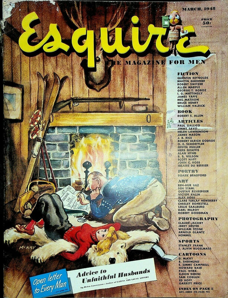 Esquire Magazine March 1948 Esther Williams Quentin Reynolds Pittsburgh