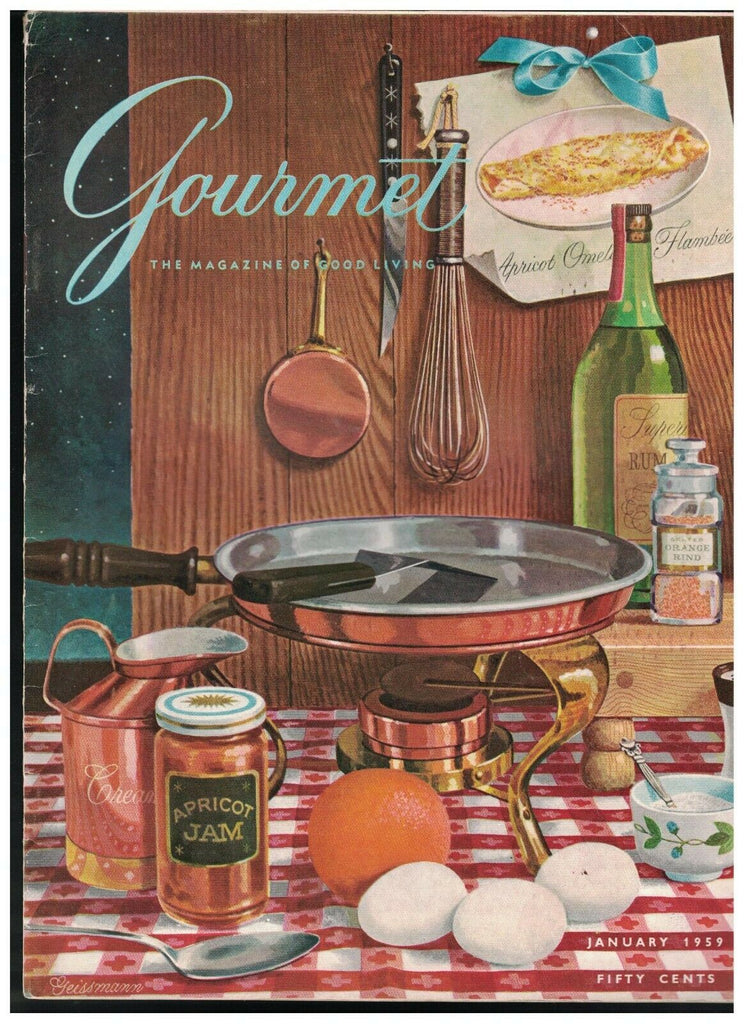 Gourmet Magazine January 1959 Robert Geissmann Omelets