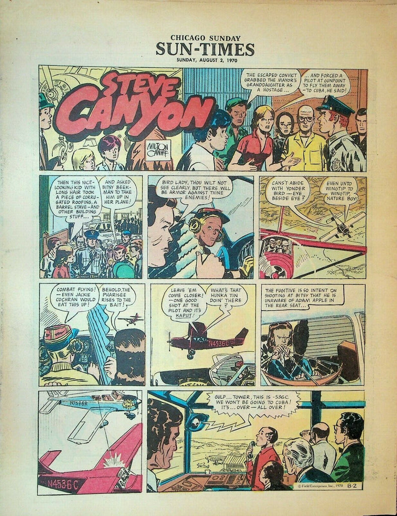 Chicago Sunday Sun-Times Comic Section August 2 1970 Steve Canyon Mary Worth