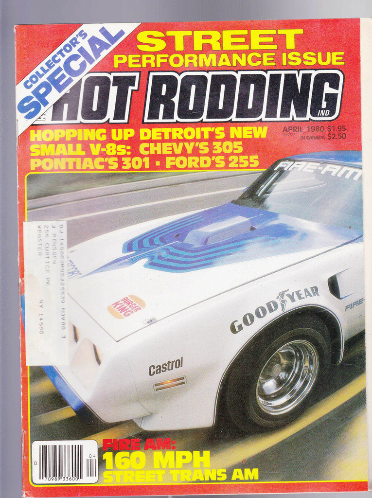 Popular Hot Rodding Magazine Street Performance Issue April 1980  FREE US S/H